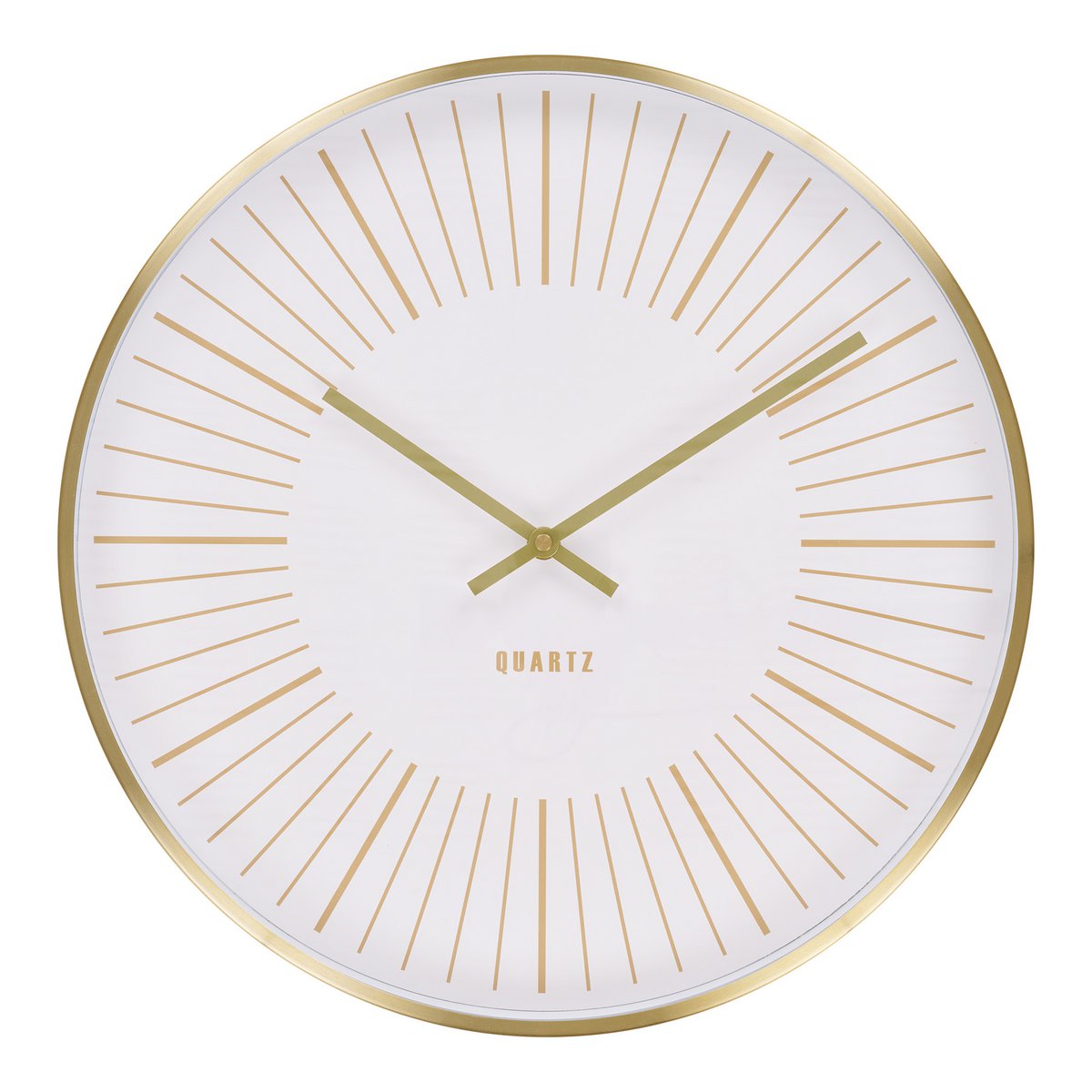 f2b53daa-e411-45e5-ab7e-4d8cd1d0aa5d_1200x1200_fill.jpg Takama Wanduhr Weiß/Gold mit goldenen Aluminiumrahmen und minimalistischen Zifferblatt