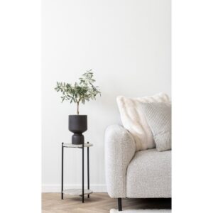 Arina Vase Schwarz - elegante Keramikvase mit 15 cm Durchmesser