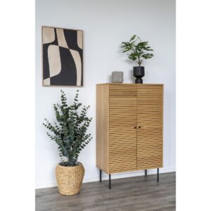 Arc Flow Leinwandbild Beige/Schwarz - hochwertiger Leinwanddruck
