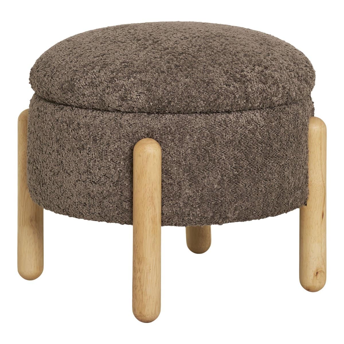 f962fb16-e08d-4860-b041-311805bd07fe_1200x1200_fill.jpg Medas Pouf Mokkabraun - eleganter Bouclé Pouf mit Stauraum