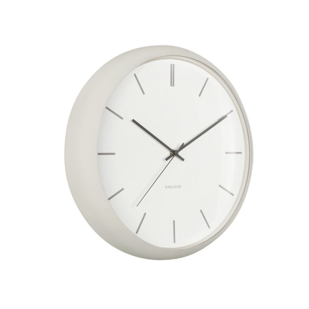 Luna Wanduhr Weiß von Karlsson – modernes Design aus Eisen