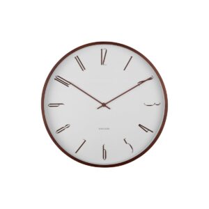 Halo Wanduhr Weiß von Karlsson – skandinavisches Design mit Holzgehäuse
