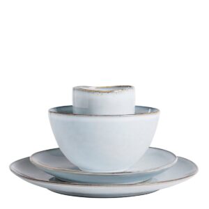 Marie Geschirrset Grau von Mica Decorations – 16-teiliges Keramikset