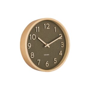 Teri Wanduhr Braun von Karlsson – natürliche Holz-Wanduhr mit modernem Design