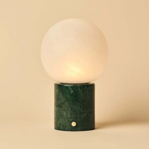 Metsu Tischlampe Dunkelgrün aus Marmor mit modularem Design