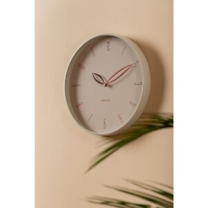 Blumin Wanuhr Beige – elegante Wanduhr mit klassischem Design und Blütenblatt-Zeigern