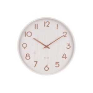 Verona Wanduhr Weiß von Karlsson – elegante Wanduhr aus Walnussholz