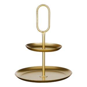 Aureli Etagere Gold - eleganter Ständer aus Eisen für Snacks und Dekorationen