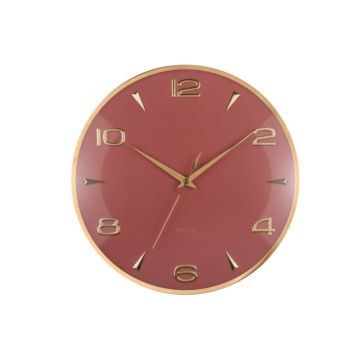 3ec77170-4bd6-4e96-8cf6-9e39926798a3_1200x1200_fill.jpg Sina Wanduhr Dunkelrot von Karlsson mit goldenen Index