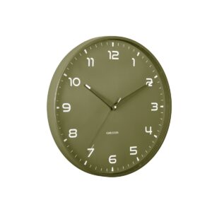 Alvia Wanduhr Dunkelgrün - elegante Wanduhr aus Aluminium