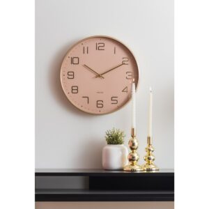 Rose Wanduhr Rosegold von Karlsson – elegante Wanduhr mit verziertem Zifferblatt