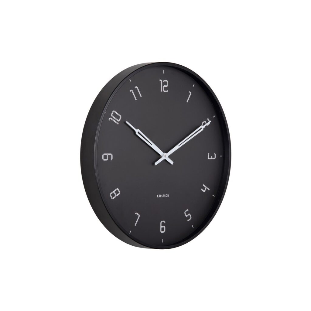 Noira Wanduhr Schwarz von Karlsson – elegantes Design aus Eisen