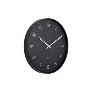 Noira Wanduhr Schwarz von Karlsson – elegantes Design aus Eisen