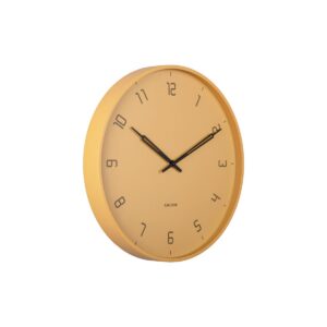 Valentin Wanduhr Gelb von Karlsson – elegantes Design, 40 cm Durchmesser