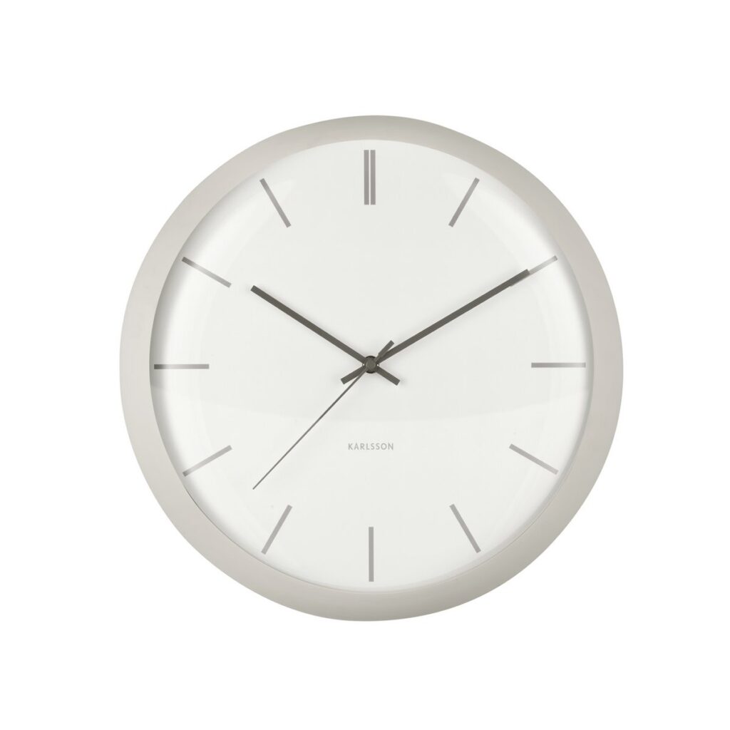 Luna Wanduhr Weiß von Karlsson – modernes Design aus Eisen