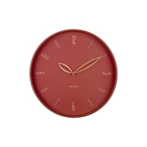 Blumm Wanduhr Dunkelrot - elegantes Design mit blütenblattähnlichen Zeigern