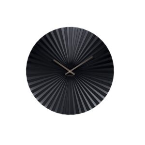 Nori Wanduhr Schwarz von Karlsson – modernes Design mit elegantem Relief