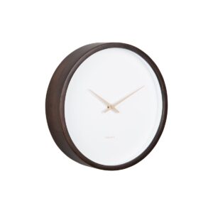 Silka Wanduhr Braun/Weiß - stilvolle Wanduhr aus Holz