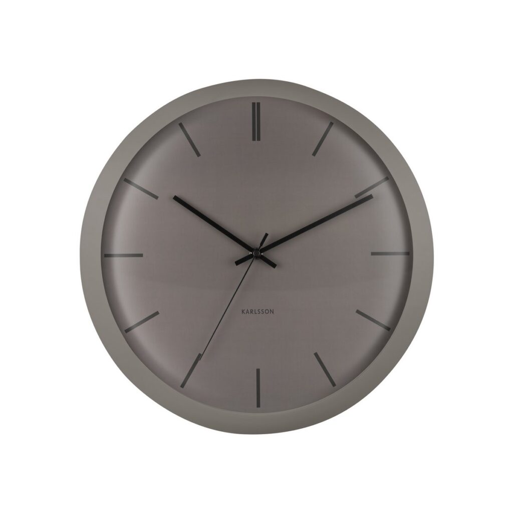 Aura Wanduhr Grau von Karlsson – elegante Eisen-Wanduhr im industriellen Design