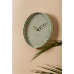Blumi Wanduhr Grau/Grün von Karlsson – elegante Wanduhr mit blütenblattähnlichen Zeigern
