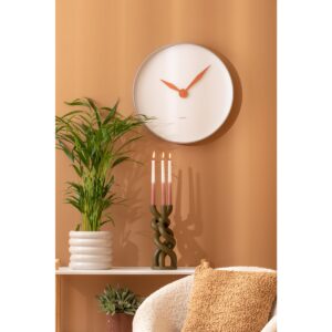 Alba Wanduhr Weiß/Grau von Karlsson – elegante Wanduhr mit minimalistischer Gestaltung