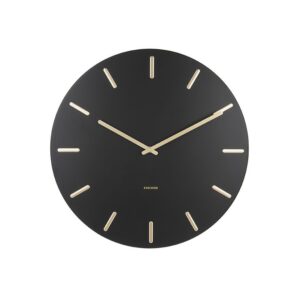 Freya Wanduhr Schwarz von Karlsson – moderne Wanduhr aus Stahl