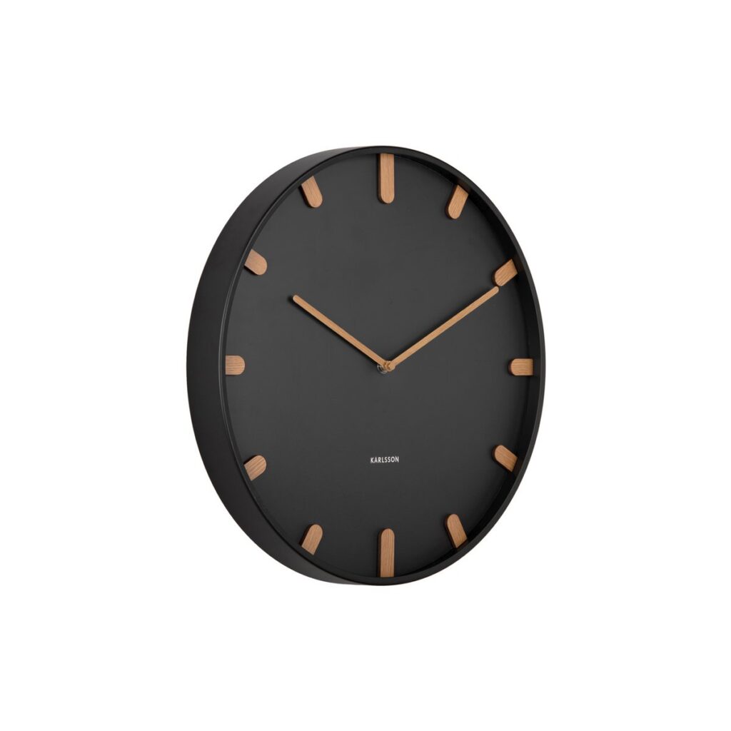 Talia Wanduhr Schwarz von Karlsson – elegante Wanduhr mit minimalistischen Design