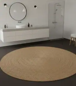 Bombay Teppich Natur - Ø180 cm - geflochten aus Jute