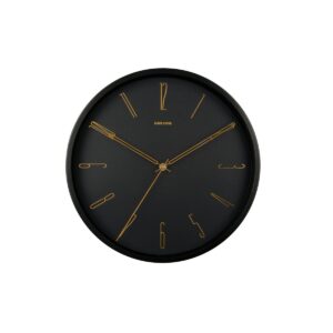 Nova Wanduhr Schwarz von Karlsson – elegante Wanduhr aus Eisen