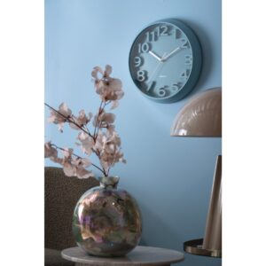 Hary Wanduhr Hellblau - elegante Wanduhr mit klassischen Zahlen