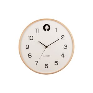 Kukki Wanduhr Kuckuck Weiß von Karlsson – stilvolles Holzdesign