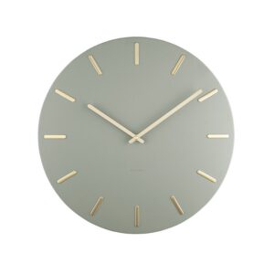 Clari Wanduhr Grau - moderne Wanduhr mit goldenen Details