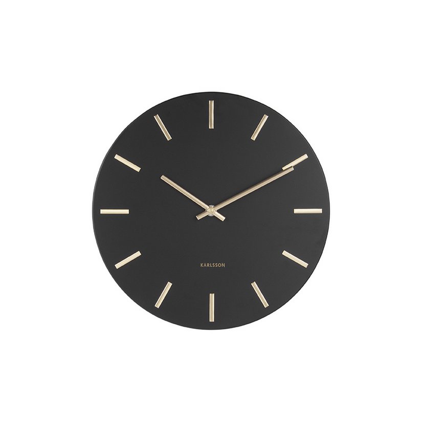 c0cd27fc-f174-4be0-a5a2-511b480d3cea_1200x1200_fill.jpg Charmy Wanduhr Schwarz von Karlsson – elegante Wanduhr mit goldenen Details