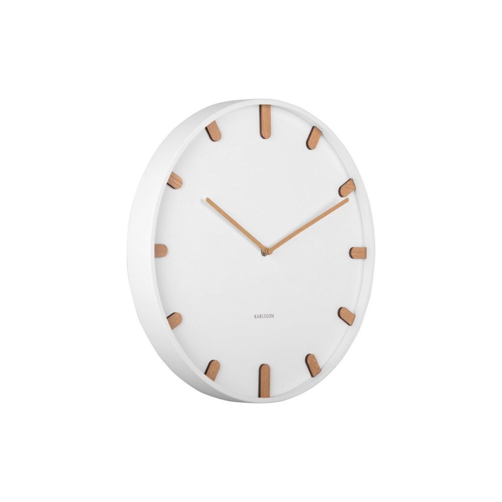 Sila Wanduhr Weiß von Karlsson – elegante Wanduhr mit minimalistischen Design