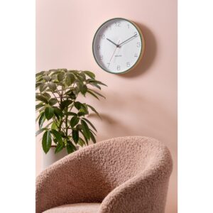 Oden Wanduhr Weiß/Grün - stilvolles Design aus Holz