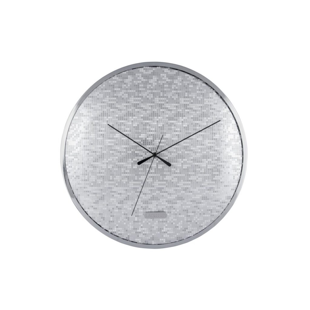 Miro Wanduhr Grau – elegante Wanduhr aus Eisen mit silbernem Design