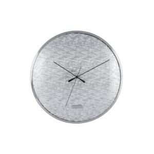 Miro Wanduhr Grau – elegante Wanduhr aus Eisen mit silbernem Design