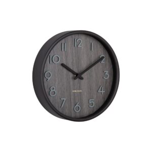 Toro Wanduhr Braun von Karlsson – elegante Wanduhr aus Walnussholz im Mid-Century-Look