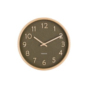 Teri Wanduhr Braun von Karlsson – natürliche Holz-Wanduhr mit modernem Design