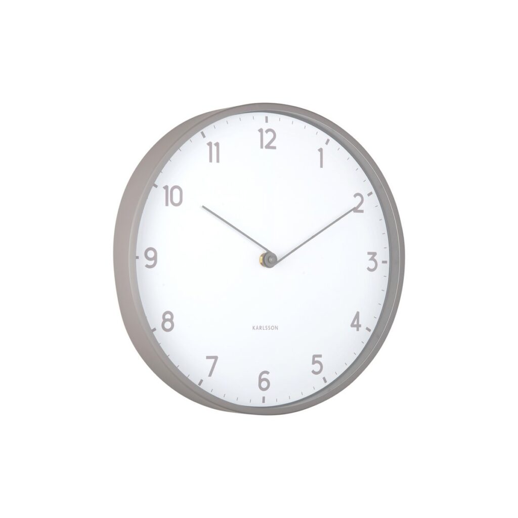 Freya Wanduhr Weiß/Grau - Minimalistisches Design