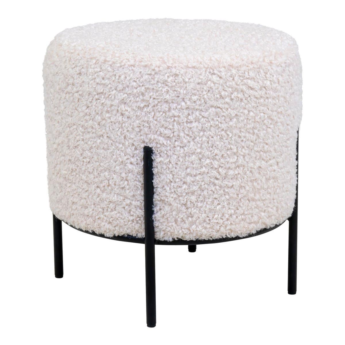 0846c0f0-d786-48a6-8db9-2b55f45229d6_1200x1200_fill.jpg Alford Pouf - Künstliches Lammfell, Weiß - Ø35,5x37 cm – Bild 1