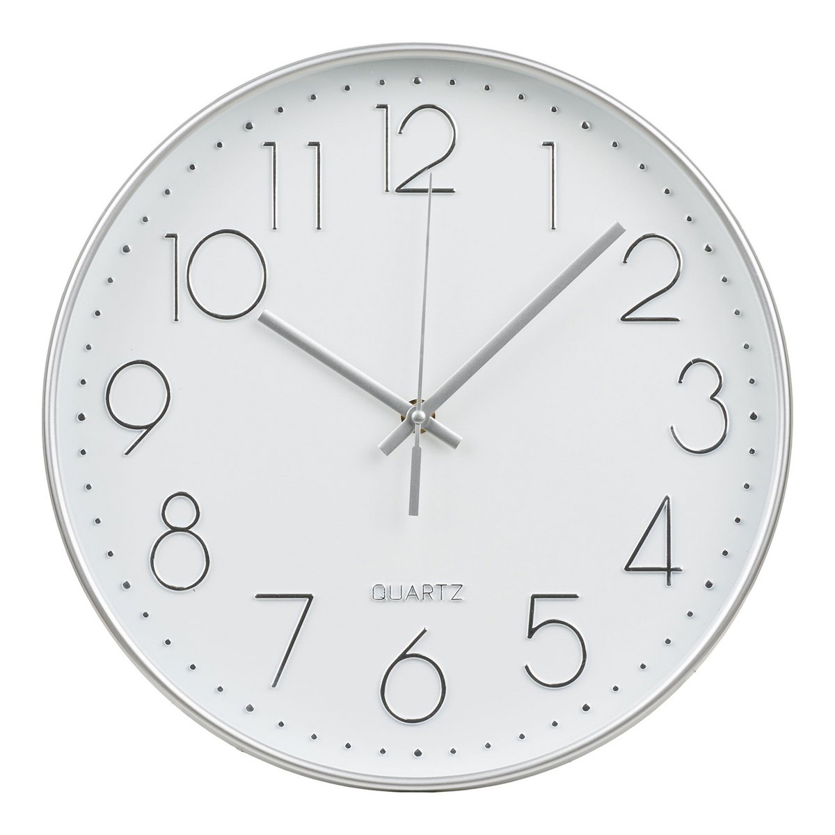 8717d45e-526d-4f1f-87fd-b5f07d16ee23_1200x1200_fill.jpg Lalibela Wanduhr, Silber, geräuschloses Uhrwerk, ø30 cm – Bild 1